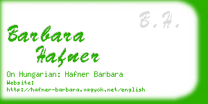 barbara hafner business card